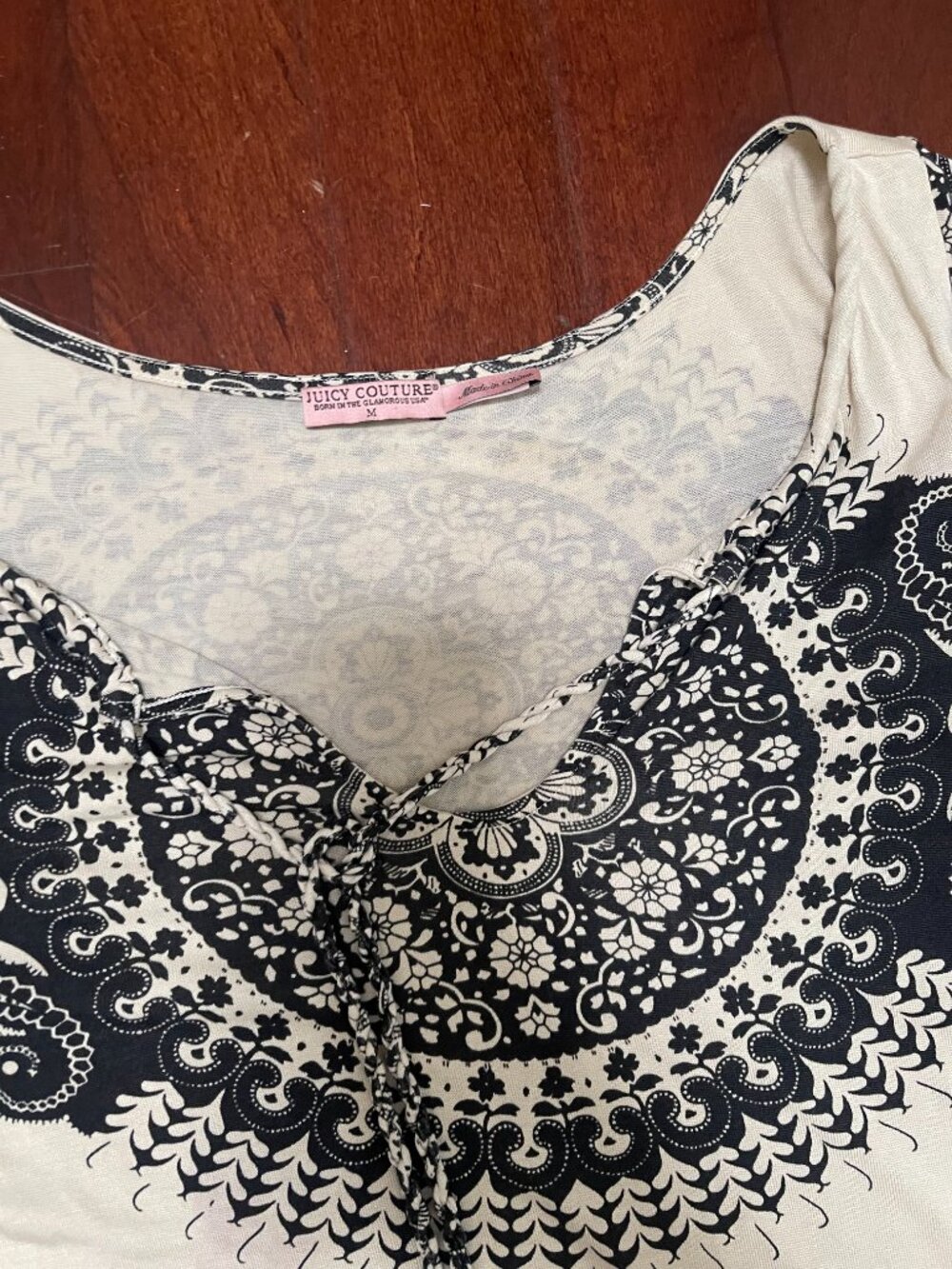 Juicy Couture Silk Blend Medallion Paisley Tunic Dress Medium - Picture 3 of 12